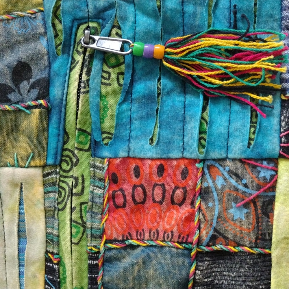 India Boutique Patchwork Multicolor Hobo Bag - image 4